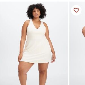 Fabletics Cream Built-in Bra Dress